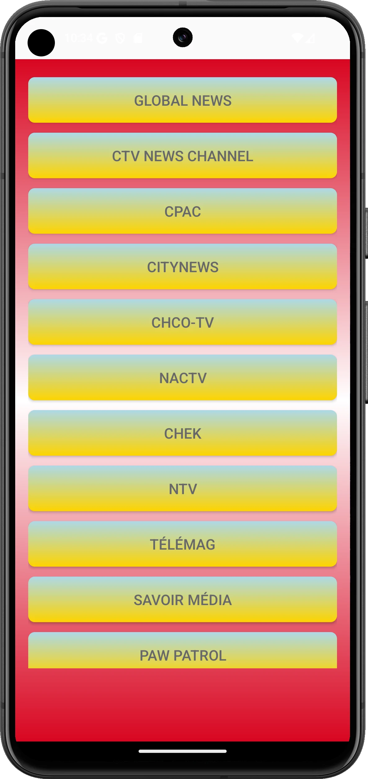 Canada Live TV screenshot
